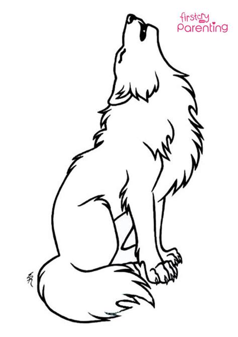 cute easy wolf coloring pages|graduating wolf coloring sheet.